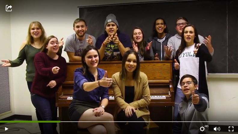 Screenshot from one of Loyola University Maryland's personalised videos as part of their university campaign around admissions